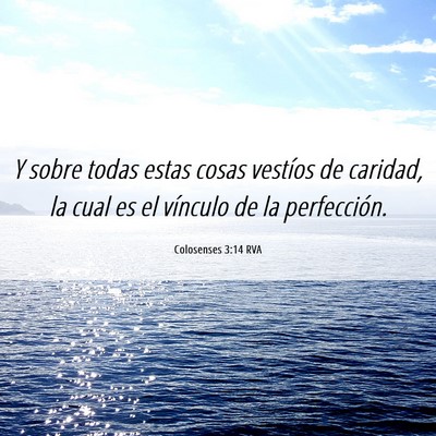 Picture 06 - Colosenses 3:14 RVA - Y sobre todas estas cosas vestíos de caridad, la - Bible Verse Picture