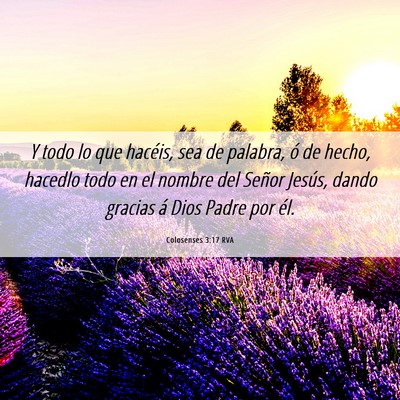 Picture 06 - Colosenses 3:17 RVA - Y todo lo que hacéis, sea de palabra, ó de - Bible Verse Picture