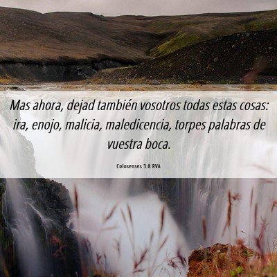 Picture 06 - Colosenses 3:8 RVA - Mas ahora, dejad también vosotros todas estas - Bible Verse Picture