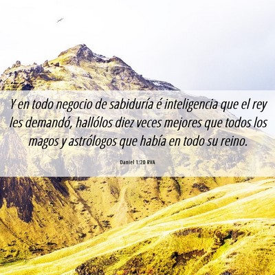 Picture 06 - Daniel 1:20 RVA - Y en todo negocio de sabiduría é inteligencia - Bible Verse Picture