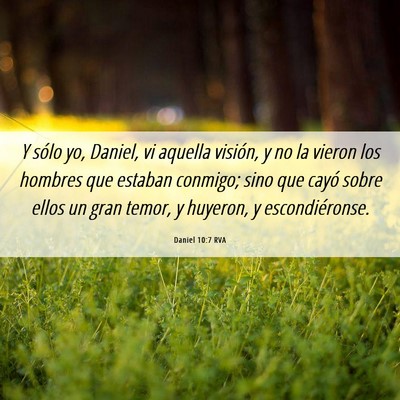 Picture 06 - Daniel 10:7 RVA - Y sólo yo, Daniel, vi aquella visión, y no la - Bible Verse Picture