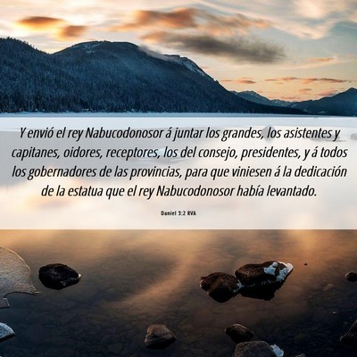 Picture 06 - Daniel 3:2 RVA - Y envió el rey Nabucodonosor á juntar los - Bible Verse Picture