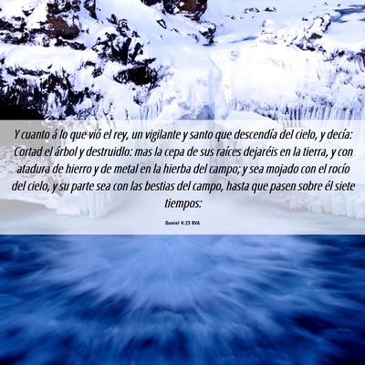 Picture 06 - Daniel 4:23 RVA - Y cuanto á lo que vió el rey, un vigilante y - Bible Verse Picture
