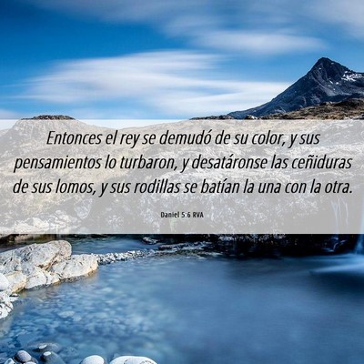 Picture 06 - Daniel 5:6 RVA - Entonces el rey se demudó de su color, y sus - Bible Verse Picture