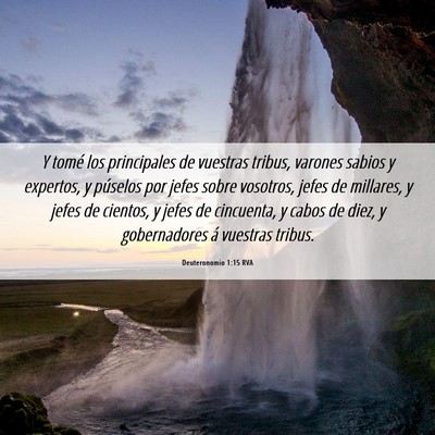 Picture 06 - Deuteronomio 1:15 RVA - Y tomé los principales de vuestras tribus, - Bible Verse Picture