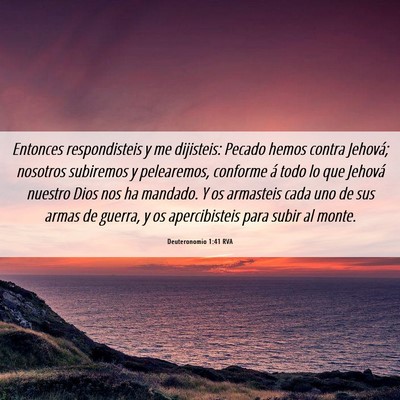 Picture 06 - Deuteronomio 1:41 RVA - Entonces respondisteis y me dijisteis: Pecado - Bible Verse Picture