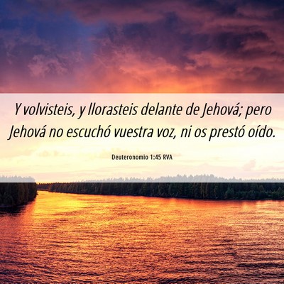 Picture 06 - Deuteronomio 1:45 RVA - Y volvisteis, y llorasteis delante de Jehová; - Bible Verse Picture