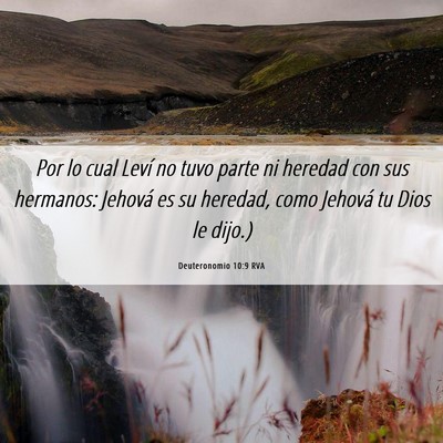 Picture 06 - Deuteronomio 10:9 RVA - Por lo cual Leví no tuvo parte ni heredad con - Bible Verse Picture