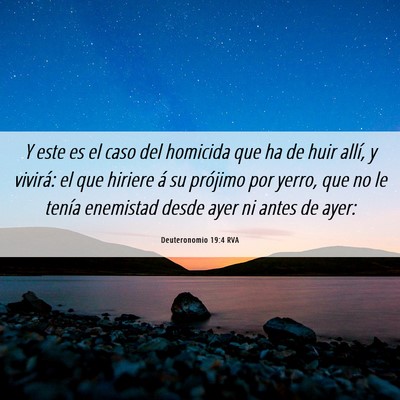 Picture 06 - Deuteronomio 19:4 RVA - Y este es el caso del homicida que ha de huir - Bible Verse Picture