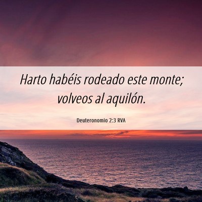 Picture 06 - Deuteronomio 2:3 RVA - Harto habéis rodeado este monte; volveos al - Bible Verse Picture