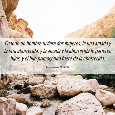 Picture 06 - Deuteronomio 21:15 RVA - Cuando un hombre tuviere dos mujeres, la una - Bible Verse Picture