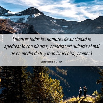 Picture 06 - Deuteronomio 21:21 RVA - Entonces todos los hombres de su ciudad lo - Bible Verse Picture