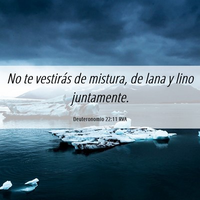Picture 06 - Deuteronomio 22:11 RVA - No te vestirás de mistura, de lana y lino - Bible Verse Picture