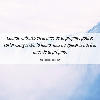 Picture 06 - Deuteronomio 23:25 RVA - Cuando entrares en la mies de tu prójimo, - Bible Verse Picture