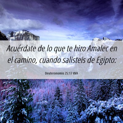 Picture 06 - Deuteronomio 25:17 RVA - Acuérdate de lo que te hizo Amalec en el camino, - Bible Verse Picture