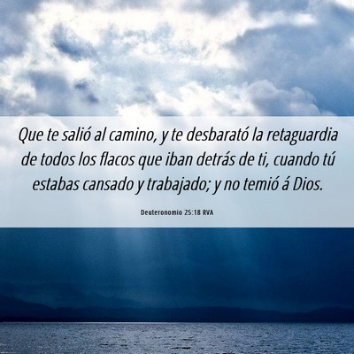 Picture 06 - Deuteronomio 25:18 RVA - Que te salió al camino, y te desbarató la - Bible Verse Picture