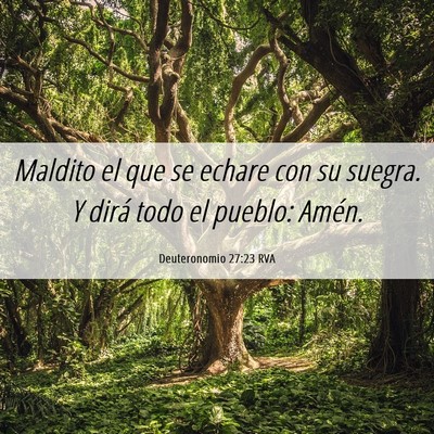 Picture 06 - Deuteronomio 27:23 RVA - Maldito el que se echare con su suegra. Y dirá - Bible Verse Picture
