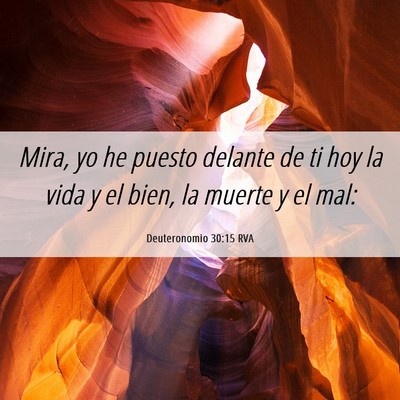 Picture 06 - Deuteronomio 30:15 RVA - Mira, yo he puesto delante de ti hoy la vida y el - Bible Verse Picture