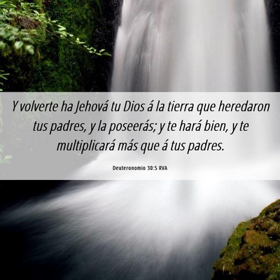 Picture 06 - Deuteronomio 30:5 RVA - Y volverte ha Jehová tu Dios á la tierra que - Bible Verse Picture