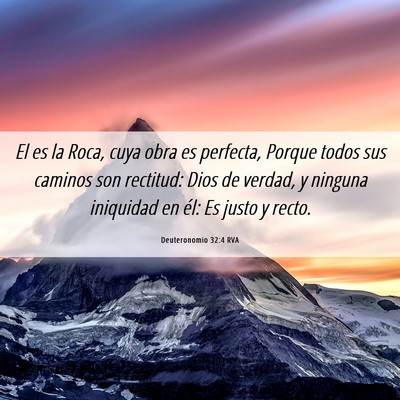 Picture 06 - Deuteronomio 32:4 RVA - El es la Roca, cuya obra es perfecta, Porque - Bible Verse Picture