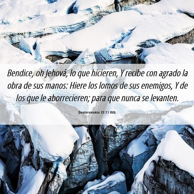 Picture 06 - Deuteronomio 33:11 RVA - Bendice, oh Jehová, lo que hicieren, Y recibe - Bible Verse Picture