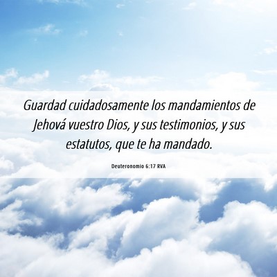 Picture 06 - Deuteronomio 6:17 RVA - Guardad cuidadosamente los mandamientos de - Bible Verse Picture