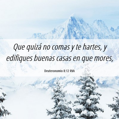 Picture 06 - Deuteronomio 8:12 RVA - Que quizá no comas y te hartes, y edifiques - Bible Verse Picture