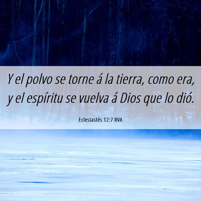 Picture 06 - Eclesiastés 12:7 RVA - Y el polvo se torne á la tierra, como era, y el - Bible Verse Picture