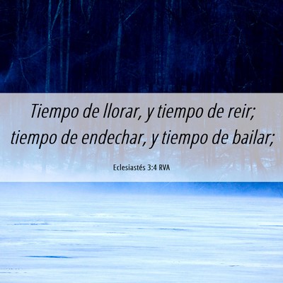 Picture 06 - Eclesiastés 3:4 RVA - Tiempo de llorar, y tiempo de reir; tiempo de - Bible Verse Picture