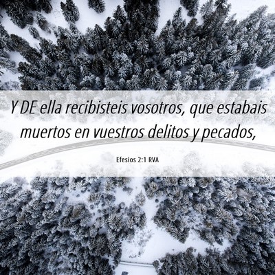Picture 06 - Efesios 2:1 RVA - Y DE ella recibisteis vosotros, que estabais - Bible Verse Picture
