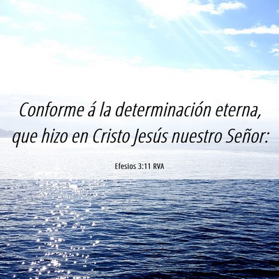 Picture 06 - Efesios 3:11 RVA - Conforme á la determinación eterna, que hizo en - Bible Verse Picture