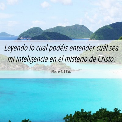 Picture 06 - Efesios 3:4 RVA - Leyendo lo cual podéis entender cuál sea mi - Bible Verse Picture