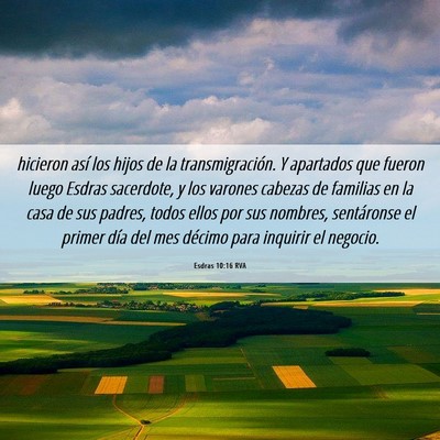 Picture 06 - Esdras 10:16 RVA - hicieron así los hijos de la transmigración. Y - Bible Verse Picture