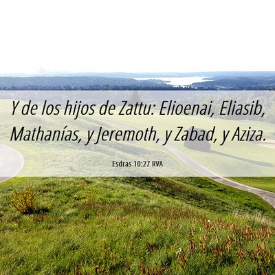 Picture 06 - Esdras 10:27 RVA - Y de los hijos de Zattu: Elioenai, Eliasib, - Bible Verse Picture