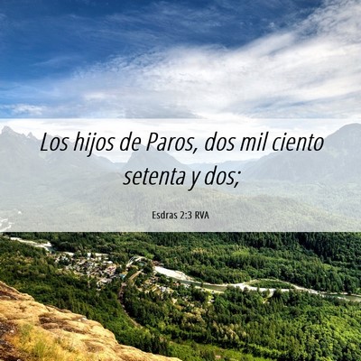 Picture 06 - Esdras 2:3 RVA - Los hijos de Paros, dos mil ciento setenta y - Bible Verse Picture