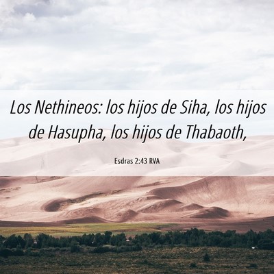Picture 06 - Esdras 2:43 RVA - Los Nethineos: los hijos de Siha, los hijos de - Bible Verse Picture