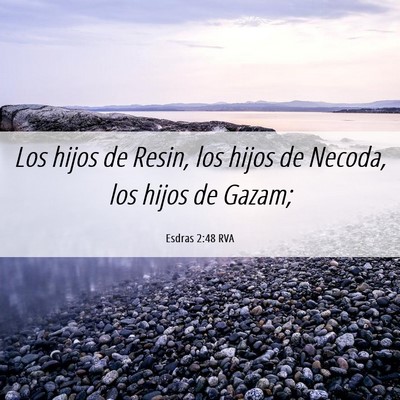 Picture 06 - Esdras 2:48 RVA - Los hijos de Resin, los hijos de Necoda, los - Bible Verse Picture
