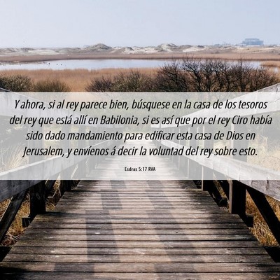 Picture 06 - Esdras 5:17 RVA - Y ahora, si al rey parece bien, búsquese en la - Bible Verse Picture