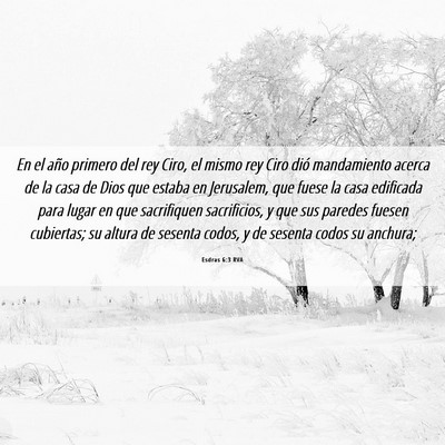 Picture 06 - Esdras 6:3 RVA - En el año primero del rey Ciro, el mismo rey - Bible Verse Picture