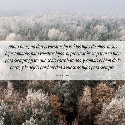Picture 06 - Esdras 9:12 RVA - Ahora pues, no daréis vuestras hijas á los - Bible Verse Picture