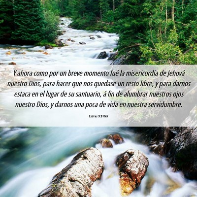 Picture 06 - Esdras 9:8 RVA - Y ahora como por un breve momento fué la - Bible Verse Picture