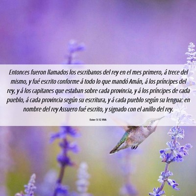 Picture 06 - Ester 3:12 RVA - Entonces fueron llamados los escribanos del rey - Bible Verse Picture