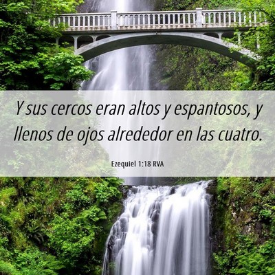 Picture 06 - Ezequiel 1:18 RVA - Y sus cercos eran altos y espantosos, y llenos de - Bible Verse Picture