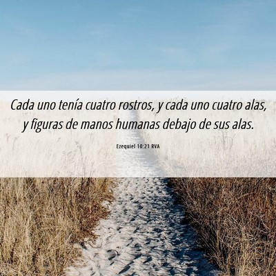 Picture 06 - Ezequiel 10:21 RVA - Cada uno tenía cuatro rostros, y cada uno cuatro - Bible Verse Picture