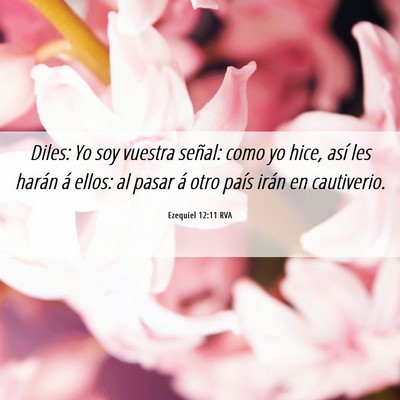 Picture 06 - Ezequiel 12:11 RVA - Diles: Yo soy vuestra señal: como yo hice, así - Bible Verse Picture