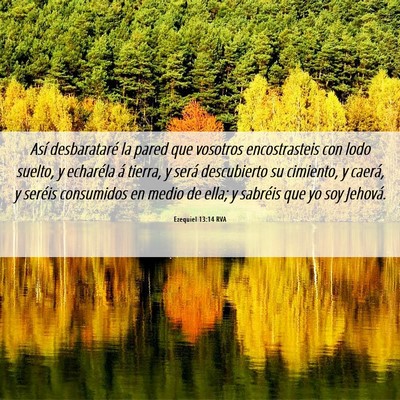 Picture 06 - Ezequiel 13:14 RVA - Así desbarataré la pared que vosotros - Bible Verse Picture
