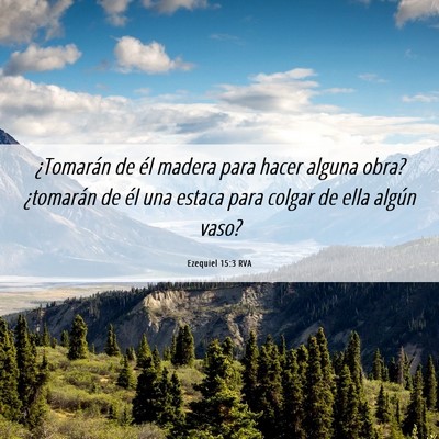Picture 06 - Ezequiel 15:3 RVA - ¿Tomarán de él madera para hacer alguna obra? - Bible Verse Picture