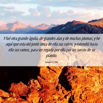 Picture 06 - Ezequiel 17:7 RVA - Y fué otra grande águila, de grandes alas y de - Bible Verse Picture