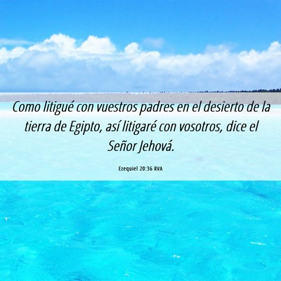 Picture 06 - Ezequiel 20:36 RVA - Como litigué con vuestros padres en el desierto - Bible Verse Picture