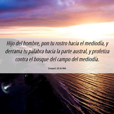 Picture 06 - Ezequiel 20:46 RVA - Hijo del hombre, pon tu rostro hacia el - Bible Verse Picture